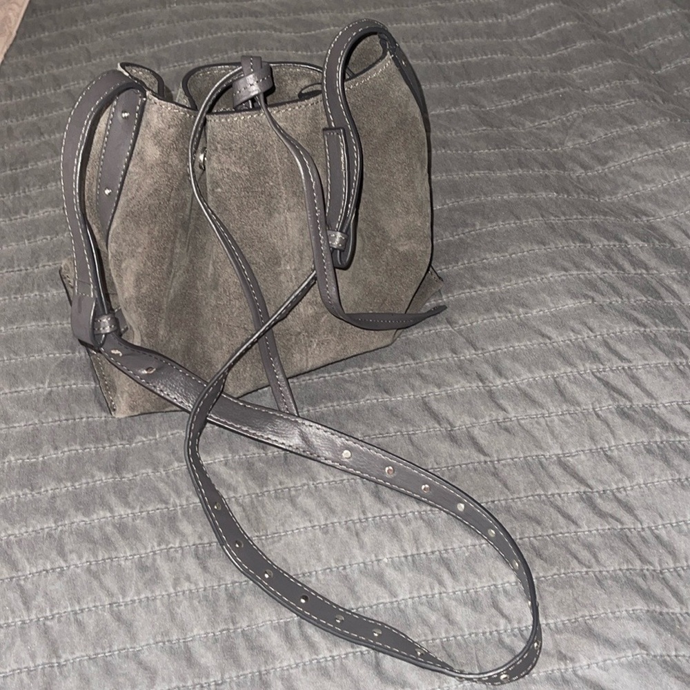 Zara Gray Suede Bag